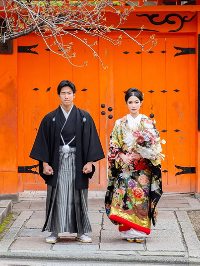 着物姿の男女
